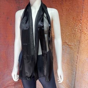 Elegant Black Sheer Scarf